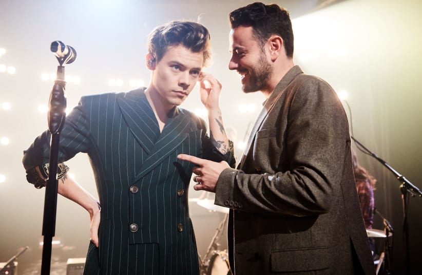 Harry Styles and Ben Winston, who agreed to let Styles stay with him and his wife  for a few weeks turned into 18 months August 6, 2018. (photo credit: TERENCE PATRICK/CBS)