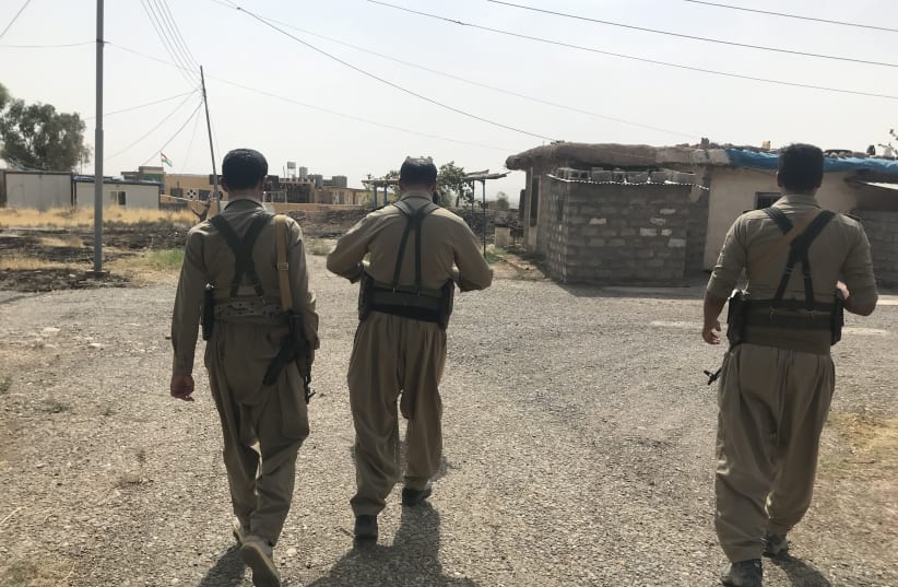 Kurdish PDKI members on patrol near the Iran-Iraq border last year. (photo credit: Courtesy)