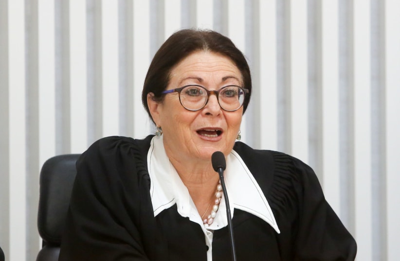 Supreme Court President Esther Hayut  (photo credit: MARC ISRAEL SELLEM)