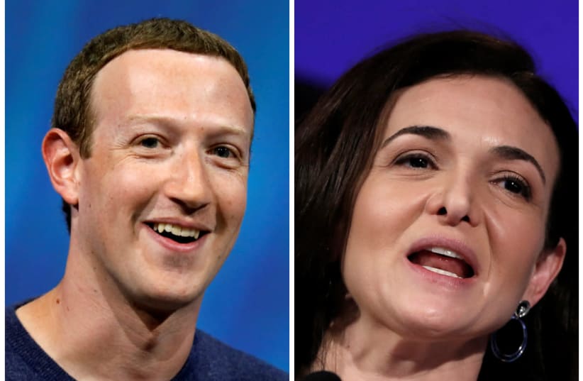 Mark Zuckerberg and Sheryl Sandberg (photo credit: REUTERS)