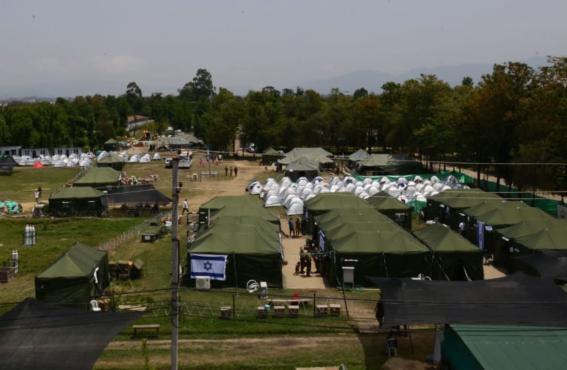Overview of the IDF emergency field hospital in Nepal (photo credit: IDF SPOKESPERSON'S UNIT)