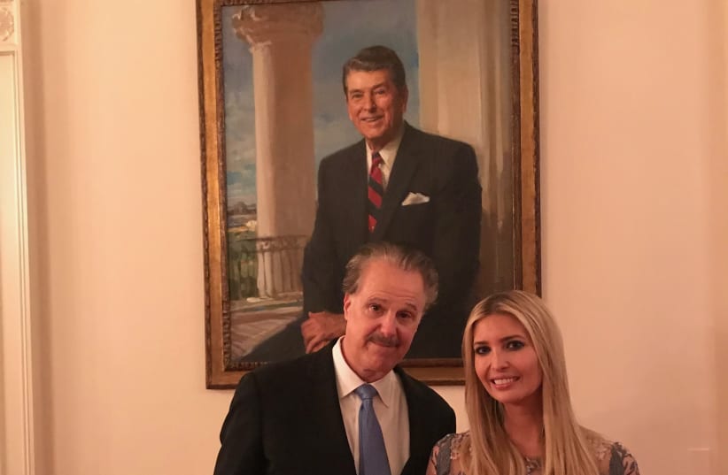 Mike Evans (L) and Ivanka Trump (R) (photo credit: Courtesy)
