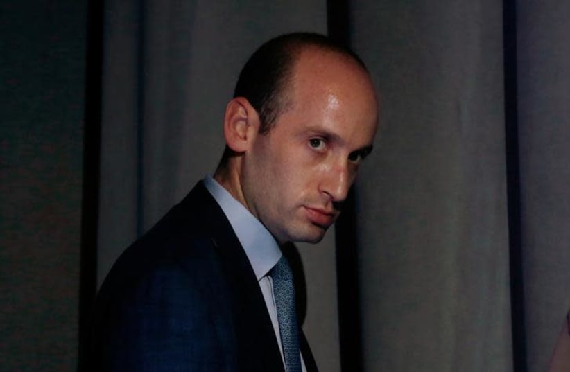 White House policy adviser Stephen Miller (photo credit: LEAH MILLIS/REUTERS)
