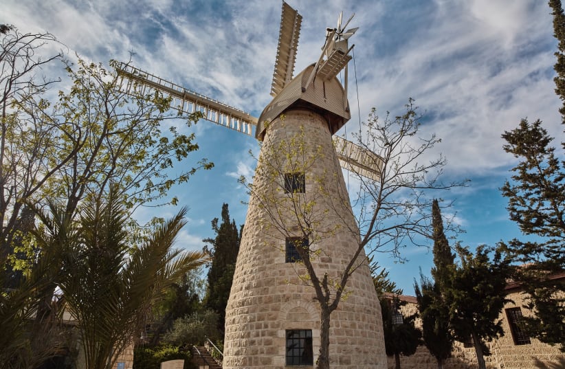 THE MONTEFIORE Windmill, today the official tasting room of Jerusalem Vineyard Winery (photo credit: Courtesy)