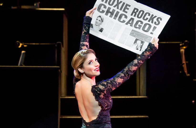 Shiri Maimon in her Broadway debut in 'Chicago,' September 2018 (photo credit: JEREMY DANIEL)