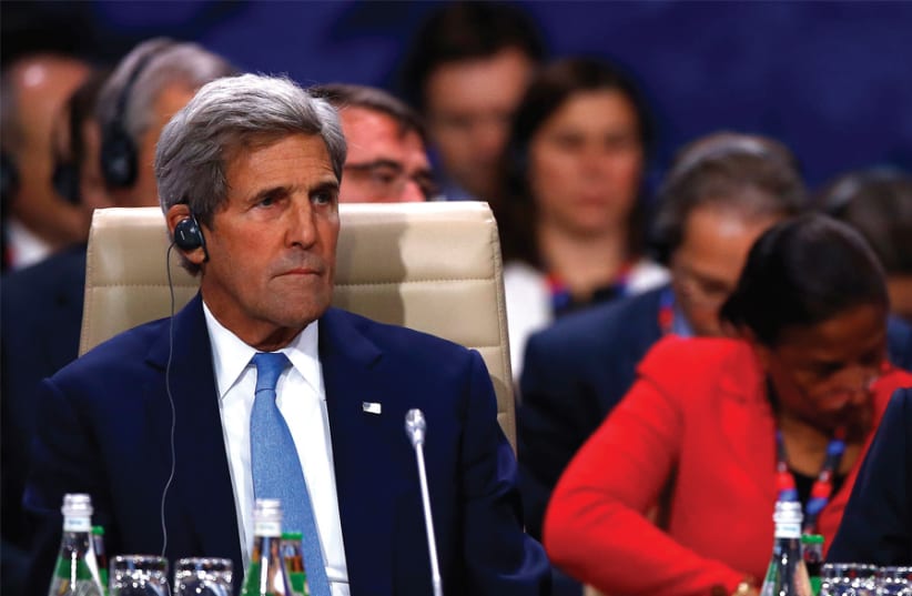 John Kerry attends the NATO Summit in Warsaw on July 8, 2016. (photo credit: REUTERS)