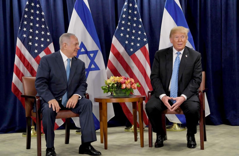 Netanyahu and Trump meeting at UN Security Council (photo credit: GPO PHOTO DEPARTMENT)