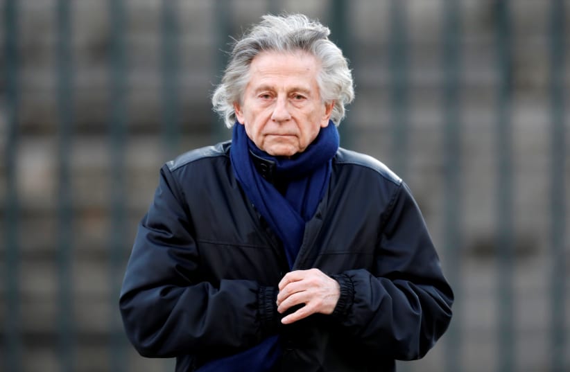 Film director Roman Polanski, Madeleine Church for 'popular tribute' to late French singer and actor Johnny Hallyday in Paris, 2017.  (photo credit: CHARLES PLATIAU / REUTERS)