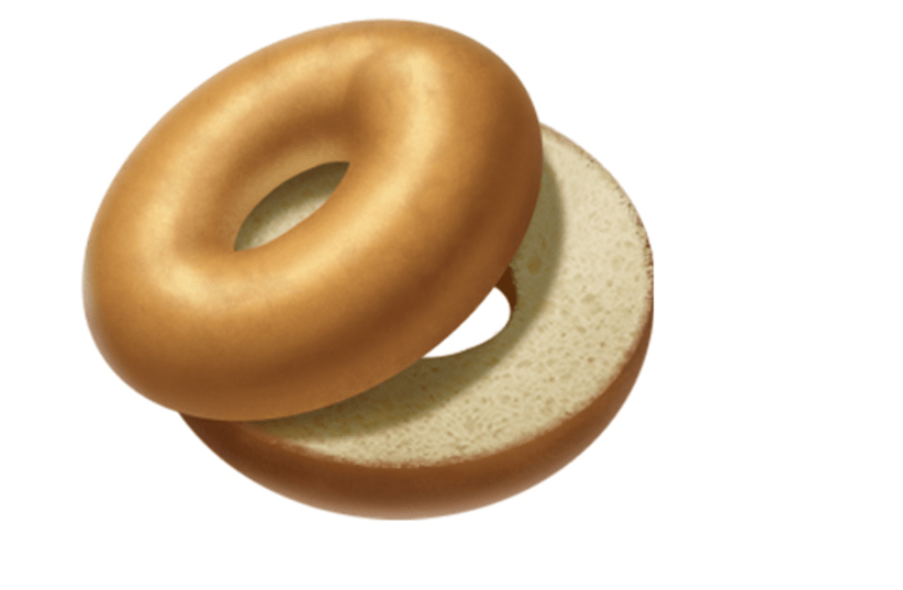 Apple's bagel emoji (photo credit: APPLE)