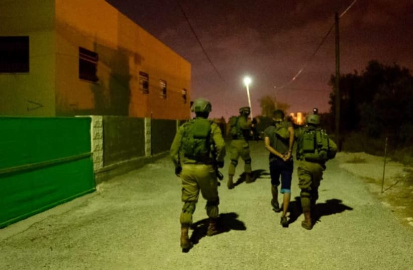 IDF forces searching for the Barkan terrorist  (photo credit: IDF SPOKESMAN’S UNIT)