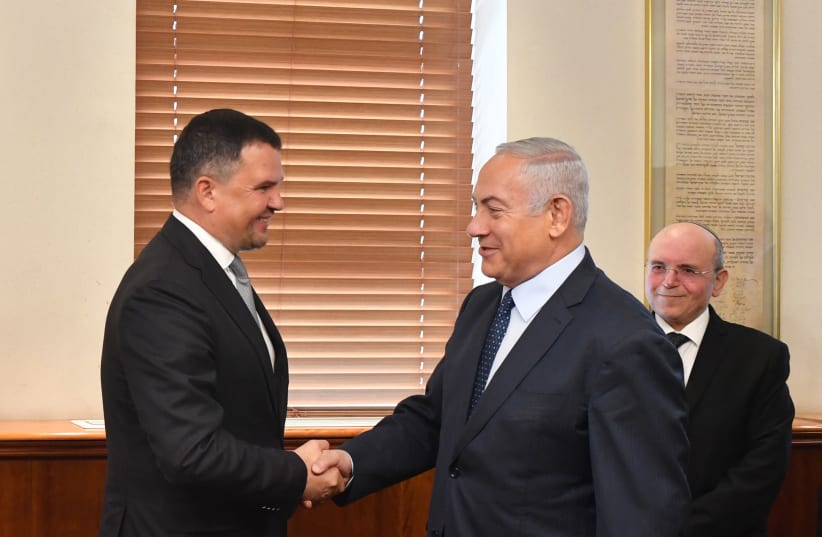 Prime Minister Benjamin Netanyahu [R] meets Deputy Prime Minister of Russia [L] (photo credit: KOBI GIDON / GPO)