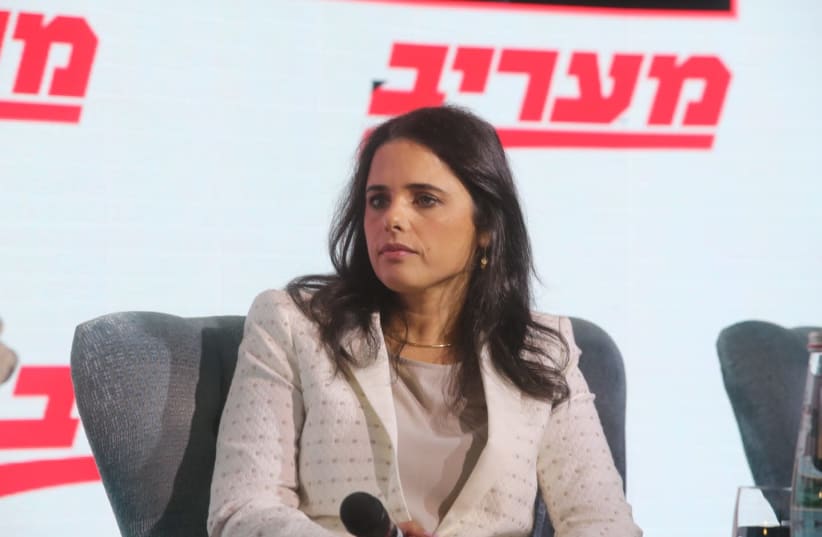 Ayelet Shaked at the Maariv Leaders Conference (photo credit: MARC ISRAEL SELLEM)