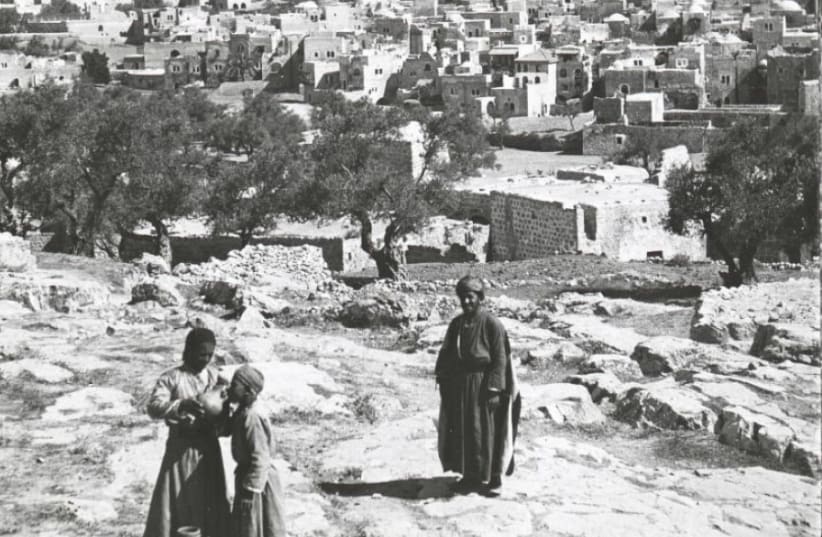 HEBRON IS pictured in a historic lecture booklet, which notes, ‘Hebron is very ancient, built originally before Tanis in Egypt. It was David’s first capital, and the headquarters of Absalom’s rebellion.’ (photo credit: OSU SPECIAL COLLECTIONS/FLICKR)
