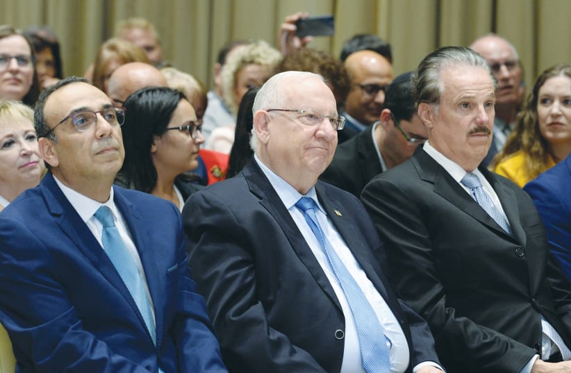 President Reuven Rivlin meets with members of the Christian media (photo credit: PRESIDENT'S OFFICE)