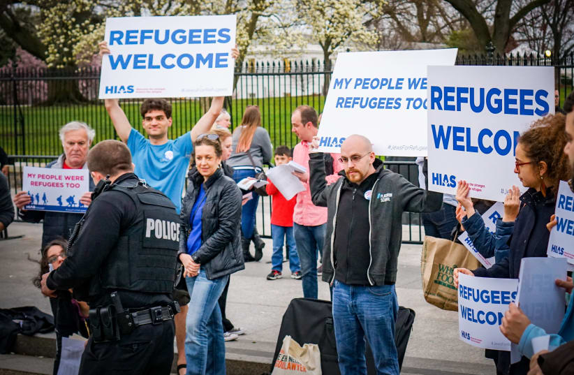 HIAS SUPPORTERS take part in a pro-immigration rally in Washington last year. (photo credit: TED EYTAN)