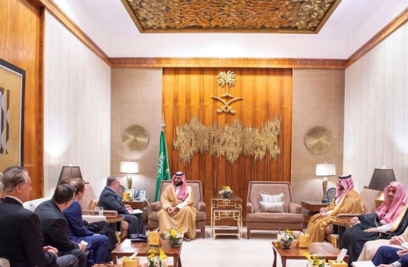 Crown Prince Mohammad bin Salman in his palace in Saudia Arabia (photo credit: ROYAL PALACE)