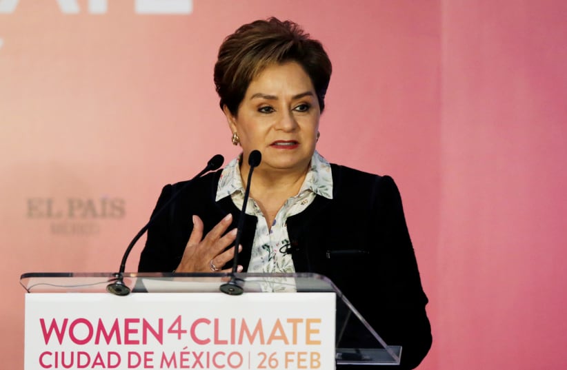Patricia Espinosa gives a speech during the Women4Climate conference in Mexico City, Mexico February 26, 2018. (photo credit: REUTERS/HENRY ROMERO)