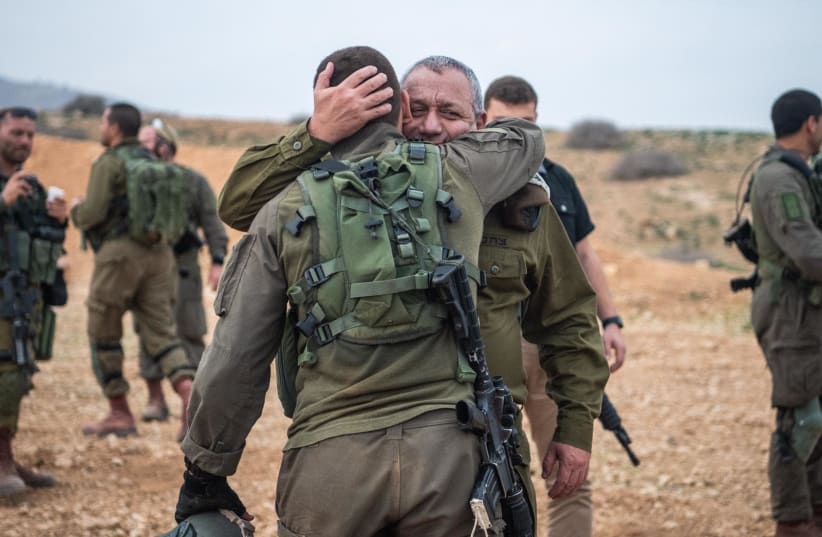 Chief of staff Lt.-Gen. Gadi Eisenkot, who visited the exercise during the past week met with his son Sgt.G for a few moments. During his visit Eisenkot also spoke with the unit commanders and troops about the work undertaken by the commando brigade since its formation three years ago, such as the i (photo credit: Courtesy)