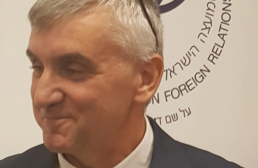 Outgoing Bulgarian Ambassador Dimitar Mihaylov (photo credit: ISRAEL COUNCIL ON FOREIGN RELATIONS)