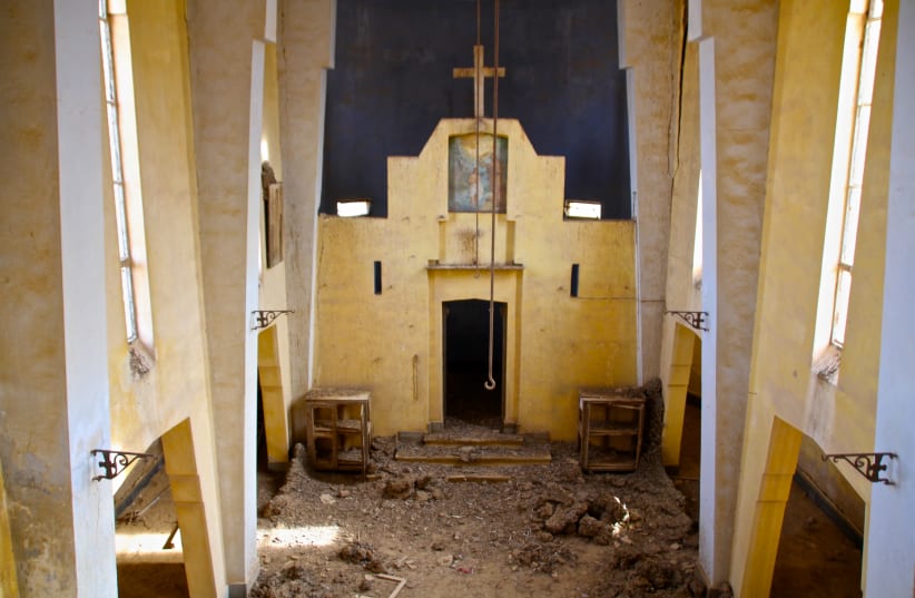 The abandoned Ethiopian Monastery by Jesus' baptismal site in the Jordan Valley (photo credit: TOVAH LAZAROFF)