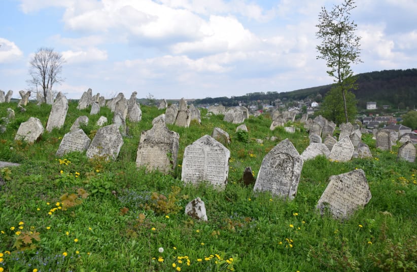 The Jewish cemetery in Buchach, Ukraine after being restored, 2018. (photo credit: COURTESY OF ESJF)