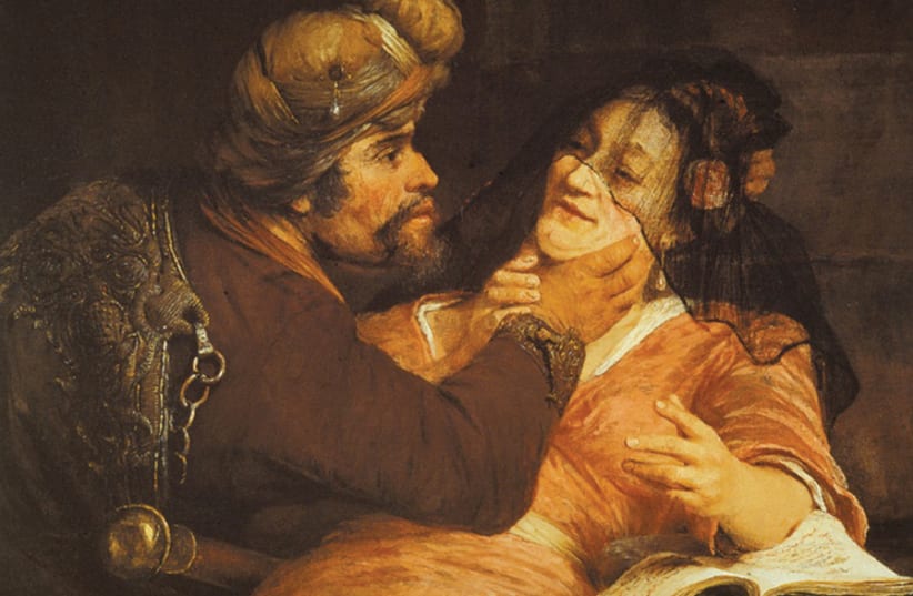 ‘WHEN JUDAH hears Tamar is pregnant, he immediately condemns her to death. There is no compassion’: ‘Tamar and Judah,’ Aert de Gelder, 1667. (photo credit: Wikimedia Commons)