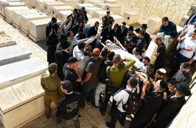 Funeral of Yosef Cohen, 19 who was killed in a terror attack in Givat Asaf in the West Bank on Thursday, December 13, 2018 (photo credit: TPS)