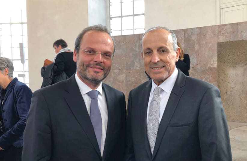 Vic Alhadeff (right) with Dr Felix Klein, appointed by the German Government to devise a strategy to combat antisemitism (photo credit: VIC ALHADEFF)