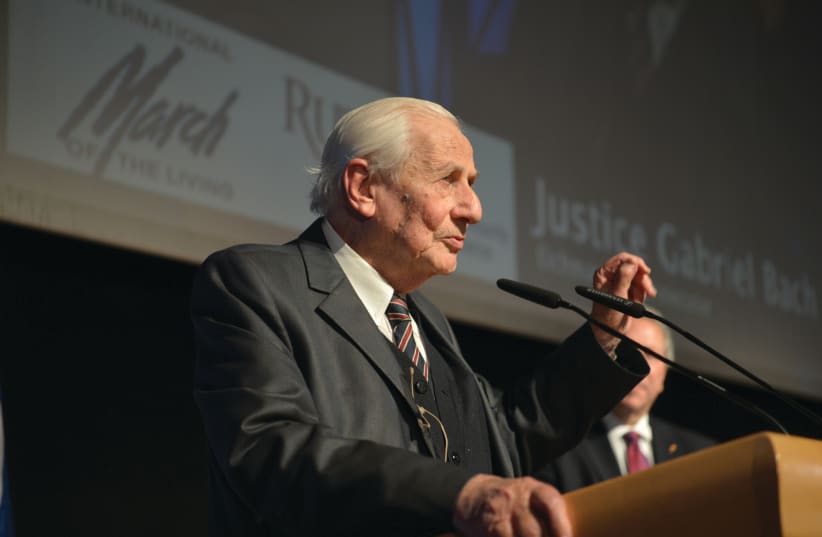 Gabriel Bach, former Supreme Court justice and chief investigator and co-prosecutor of the 1961 Eichmann trial. (photo credit: YOSSI ZIEGLER)