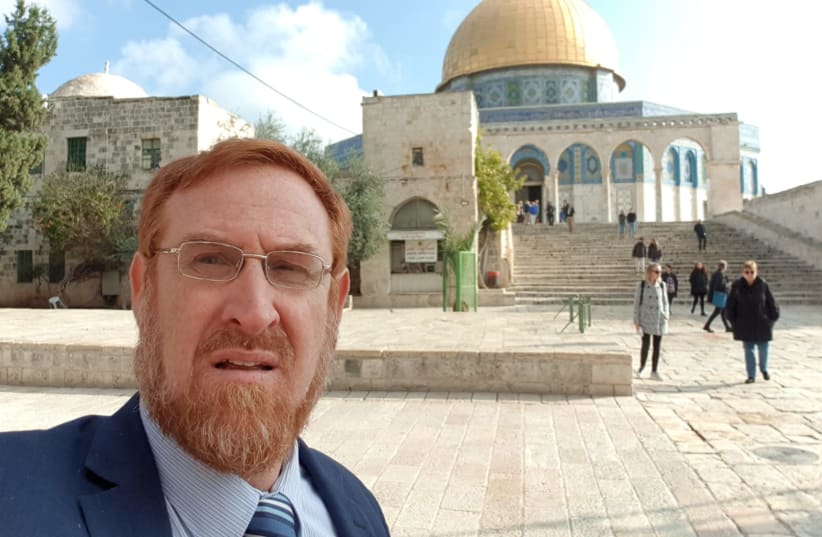 MK Yehuda Glick on the Temple Mount, December 23, 2018 (photo credit: YEHUDA GLICK)