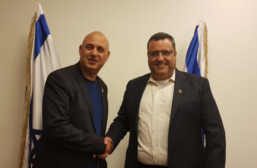 Jerusalem Mayor Moshe Lion and Yehuda Ben Yosef, December 24, 2018 (photo credit: PR)