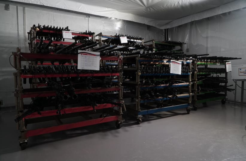 An IDF weapons cache (photo credit: IDF SPOKESPERSON'S OFFICE)