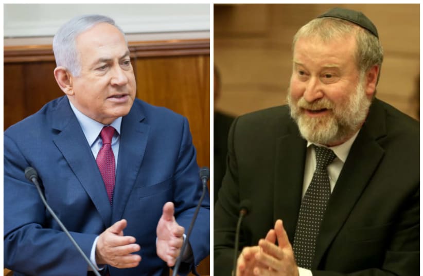 Prime Minister Benjamin Netanyahu and  Attorney-General Avichai Mandelblit (photo credit: EMIL SALMAN/HAARETZ/MARC ISRAEL SELLEM/THE JERUSALEM POST)