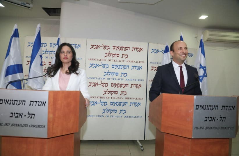 Minister of Education Naftali Bennett and MK Ayelet Shaked announced they are breaking away from Bayit Yehudi an forming a new party.  (photo credit: AVSHALOM SASSONI/ MAARIV)