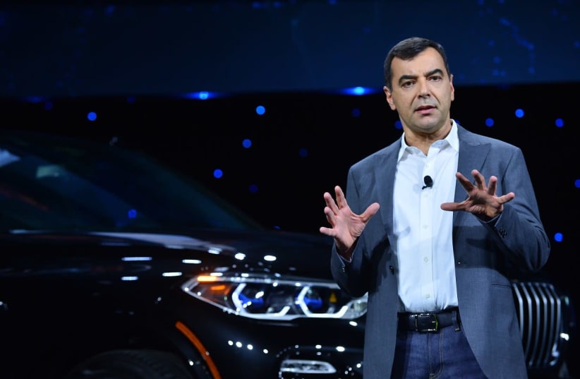 Prof. Amnon Shashua, president and CEO of Mobileye, at CES 2019 in Las Vegas, January 7, 2019 (photo credit: WALDEN KIRSCH/INTEL CORPORATION)