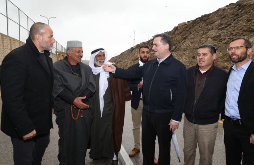 Wednesday's ceremony opening new West Bank road (photo credit: Courtesy)