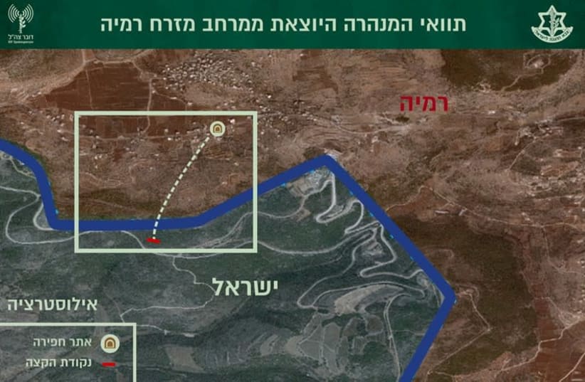 Sixth cross-border Hezbollah tunnel discovered over the weekend to be destroyed in coming days. (photo credit: IDF SPOKESMAN’S UNIT)