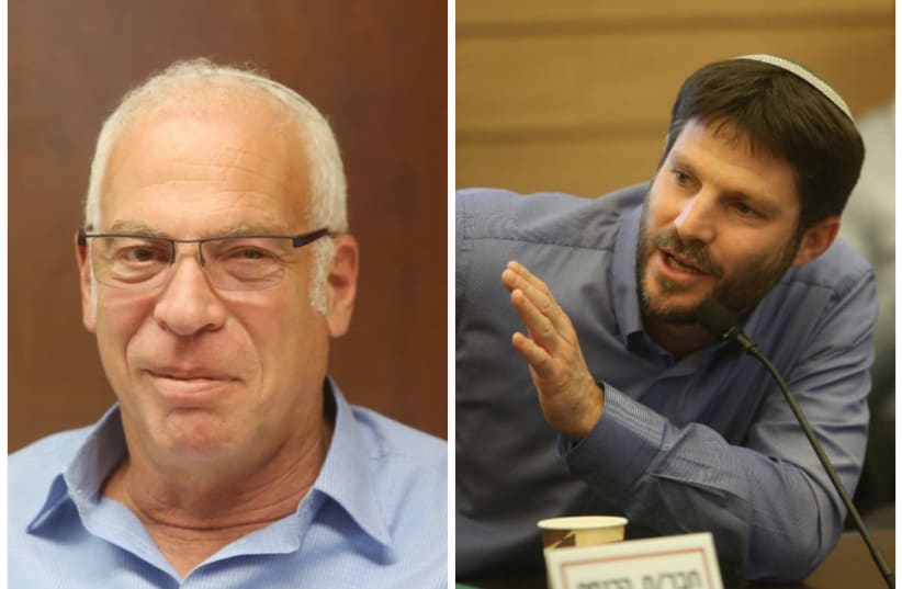 Agriculture Minister Uri Ariel and Bezalel Smotrich (photo credit: MARC ISRAEL SELLEM/THE JERUSALEM POST)
