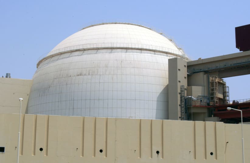 A general view of the Bushehr main nuclear reactor, 1,200 km (746 miles) south of Tehran, 2010 (photo credit: RAHEB HOMAVANDI/REUTERS)