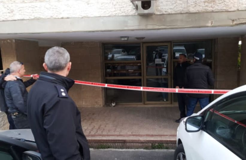 The building where the couple was found in Jerusalem on January 13, 2019 (photo credit: ISRAEL POLICE)