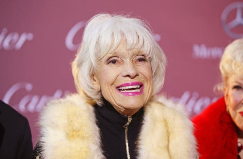 Comedian Carol Channing poses at the 26th Annual Palm Springs International Film Festival Awards Gala in Palm Springs, California January 3, 2015. (photo credit: REUTERS/DANNY MOLOSHOK)