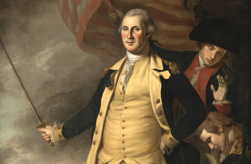 A 1784 painting by Charles Willson Peale titled ‘George Washington at the Battle of Princeton.’ (photo credit: PRINCETON UNIVERSITY PRESS)