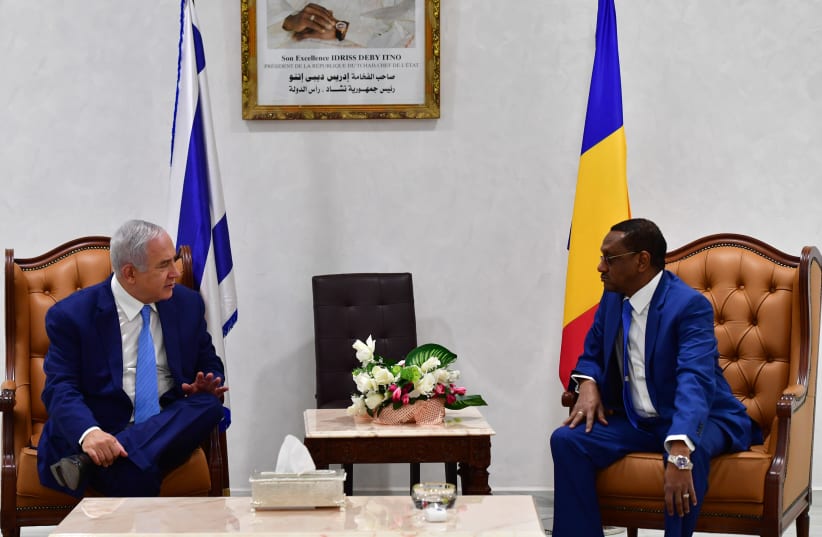 Prime Minister Benjamin Netanyahu visiting Chad. (photo credit: KOBI GIDON / GPO)