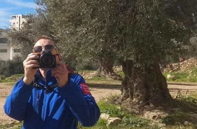 A member of TIPH - Temporary International Presence in Hebron foreign observer force, January 2019 (photo credit: JEWISH COMMUNITY OF HEBRON)