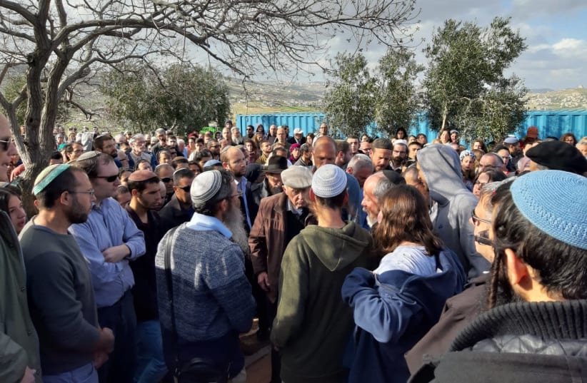 Funeral of Ori Ansbacher in Tekoa at Gush Etzion (photo credit: Courtesy)