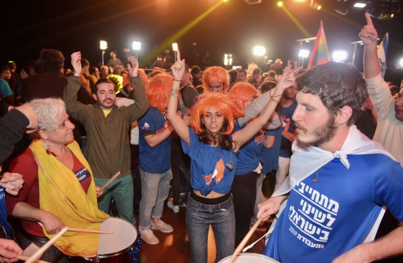 Labor party supporters at the primaries in Tel Aviv on February 11, 2019 (photo credit: AVSHALOM SASSONI/MAARIV)
