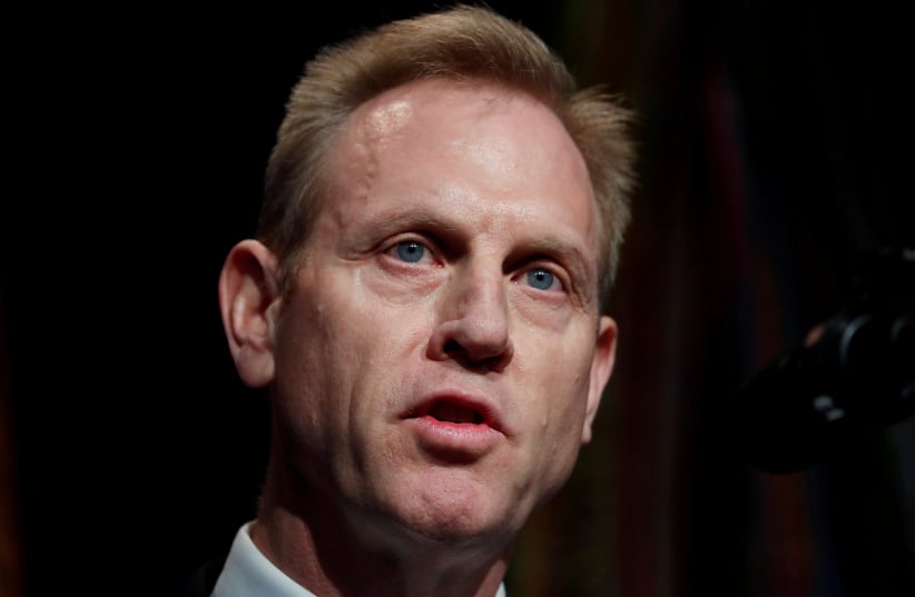 Acting U.S. Secretary of Defense Patrick Shanahan speaks during the Missile Defense Review announcement at the Pentagon in Arlington, Virginia, U.S. (photo credit: REUTERS/KEVIN LAMARQUE)