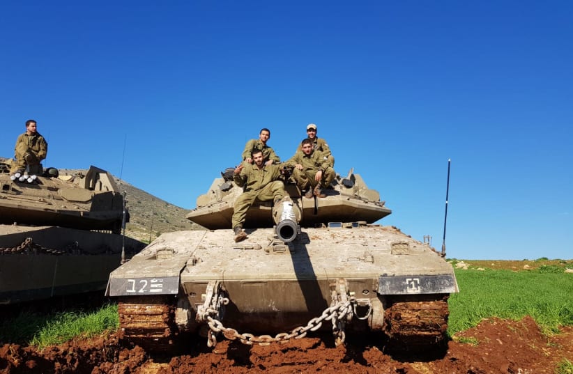 Soldiers from the IDF 401th Armored Brigade in training (photo credit: IDF SPOKESMAN'S OFFICE)