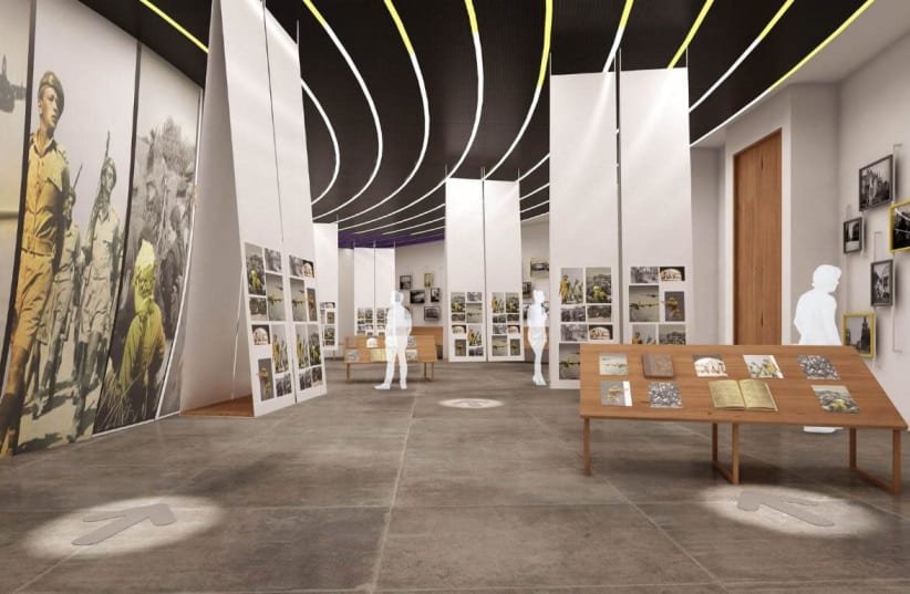 A simulation of the upcoming Latrun museum of the WW2 Jewish fighter  (photo credit: Courtesy)