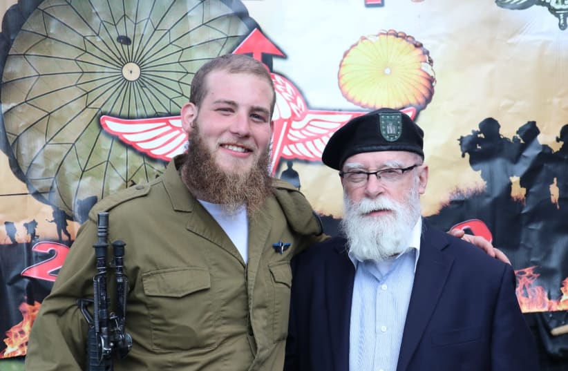 Among the paratroopers being honored one in particular, Joe Brickman, a Crown Heights native of Brooklyn New York, and grandson of U.S. Colonel Rabbi and Former Chief Chaplain of the New York National Guard (photo credit: Courtesy)
